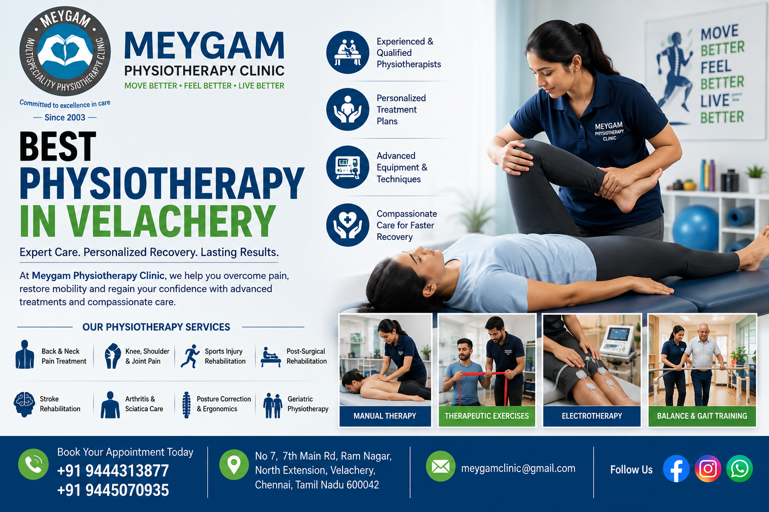 Best Physiotherapy in Velachery - Meygam Physiotherapy Clinic